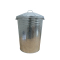 75L home garden outdoor galvanized metal trash can