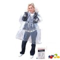 Clear disposable rain poncho