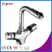 Fyeer Temperature Sensitive Bathroom Rotatable Thermostatic Basin Mixer Faucet