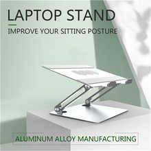 Hoch verstellbarer und robuster Laptopständer in ergonomischer Position