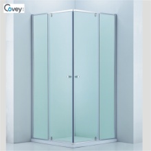 Cerramiento de ducha deslizante con marco ajustable / puerta de cristal personalizada (3-Cvs048)