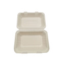 9''*6'' Sugarcane Takeaway Lunch Boxes Fast Food Container