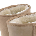 Sand Classic Cowhide Wool Medium Flat Snow Boots