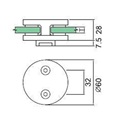 Glass Clamp Small D for 6-8mm glasses