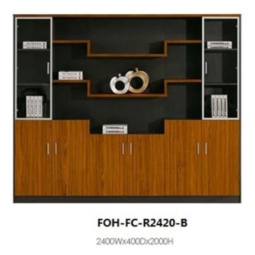 Hochwertige Luxus Antike hölzerne große Open Office File Cabinet (FOH-FC-R2420-B)