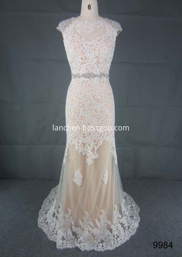 Beading Long Bridesmaid Dress