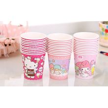 Coupe de fête Hello Kity colorée pour les tasses à papier pour boissons froides