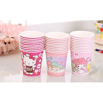 Bunte Hallo Kity Party Cups für Cold Drink Paper Cups