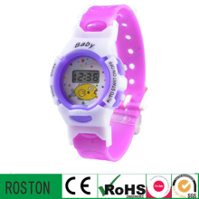 Fashion LED Digital Children Watch with Plastic