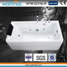 Cool Rectangular hermoso blanco acrílico Whirlpool masaje bañera (WTM-02318L / R)