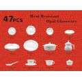 Tempered Glass Tableware Set With Opalescent Glass