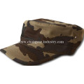 Camo design wholesale fitted flat-top cadet army cap hat