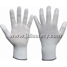 ESD Work Glove with PU on Fingertips (PC8113)