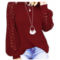 Women`s Long Sleeve Tops Lace