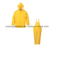 PVC Waterproof Outdoor Clothing Workwear Raincoat Rainwear Rain Suit (RWB01)