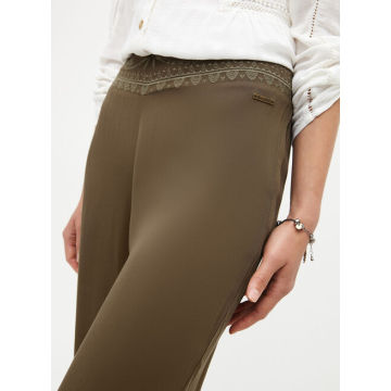 Hot sale ladies brown casual trousers