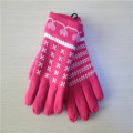 Damen gestrickte Handschuhe mit Jacquard Webart