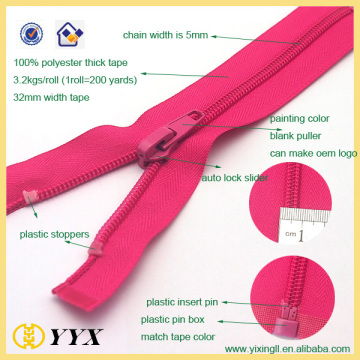 No7 Reißverschluss Hochleistungs-Nylon-Reißverschluss für Kleidungsstück