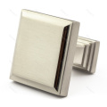 Brushed Nickel kitchen drawer square handle knob