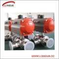 Stainless Steel 304 Sanitary Pneumatic Actuator Clamped Ball Valve