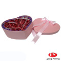 Pink Heart Shape Paper Gift Box for Flowers