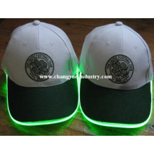 LED fiber optic cotton baseball cap hat