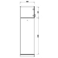 Stainless Steel Freestanding Hospital Wardrobe