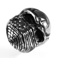 Black mask American Flag steel finger rings