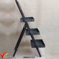 Rustic Black Metal Design Freestanding Foldable Planter Display Stand