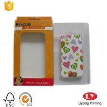 hanging paper phone packaging box with window