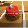 3inch Crimped Wire Cup Brush with M10X1.5 Thread (YY-593)