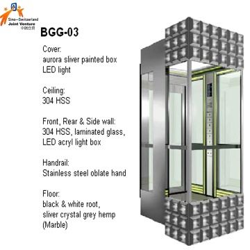 Glass Panoramic Observation Passenger Elevator