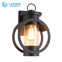 LEDER Black Outdoor Led Wall Lamp