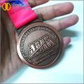 Maratón de deportes de aleación 3D de zinc corriendo medallas