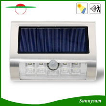 2016 Le plus récent 9 Big SMD LED Solar Light Lumière solaire LED alimentée au sol Sans fil imperméable à l&#39;eau avec capteur de mouvement PIR