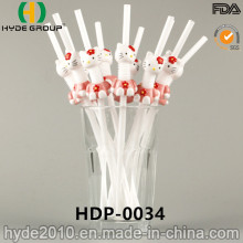 PP Folding Plastic Drinking Straw with Doll (HDP-0034)