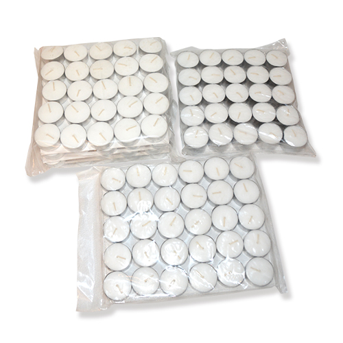 50 pcs tealight candle in bag packaging