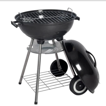 Disposable charcoal BBQ grill with lid