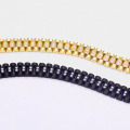 16mm Wide Stainless Steel Gold Mens Chain Bracelet