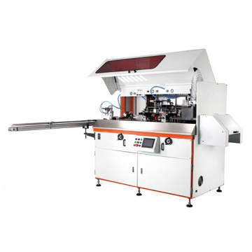 Automatic bottle screen printing machine with UV dryer