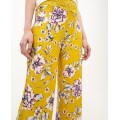 100% Viskose Blume gedruckt mit Stickerei Damenhose