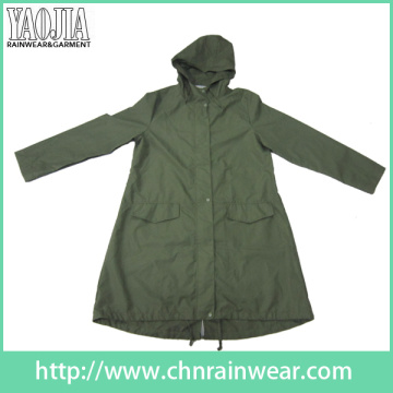 Yj-6204 Exército Verde Impermeável Raincoat Chuva Engrenagem para Homens Mulheres