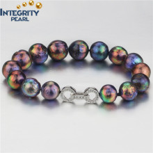 10-12mm Freshwater Edison Round AA Natural Pearl Bracelet