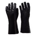 Guantes recubiertos de PVC negro con chips de PVC