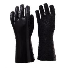 Black PVC Coated Gloves With PVC Chips