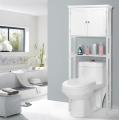 Grand meuble de salle de bain blanc debout