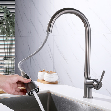 2022 Brass Water Tap Pull Out Kkitchen Faucet