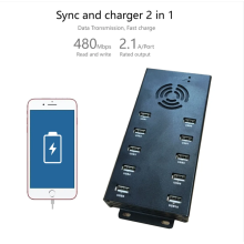 10 Port USB 2.0 Hub com adaptador de energia