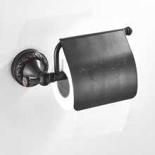 Латунный черный антикварный бумажный держатель для бумажных полотенец, рулонный держатель для туалетной бумаги, туалетный черный бронзовый держатель для бумажных полотенец