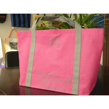 Rose slogan printed international gym club non-woven bag